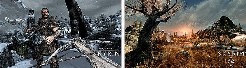 「The Elder Scrolls V: Skyrim VR」のユーザー視点画像