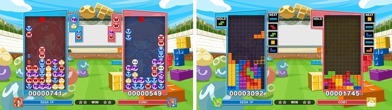 新ルールを楽しめるパズルゲーム『ぷよぷよテトリス２』