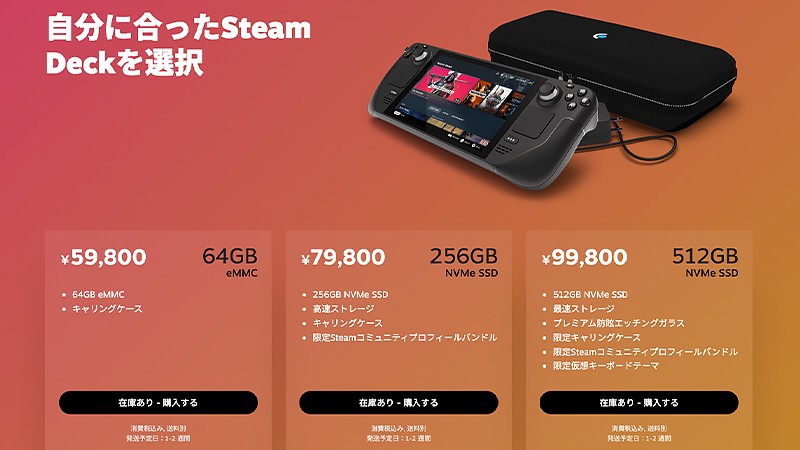 3バージョンが販売中