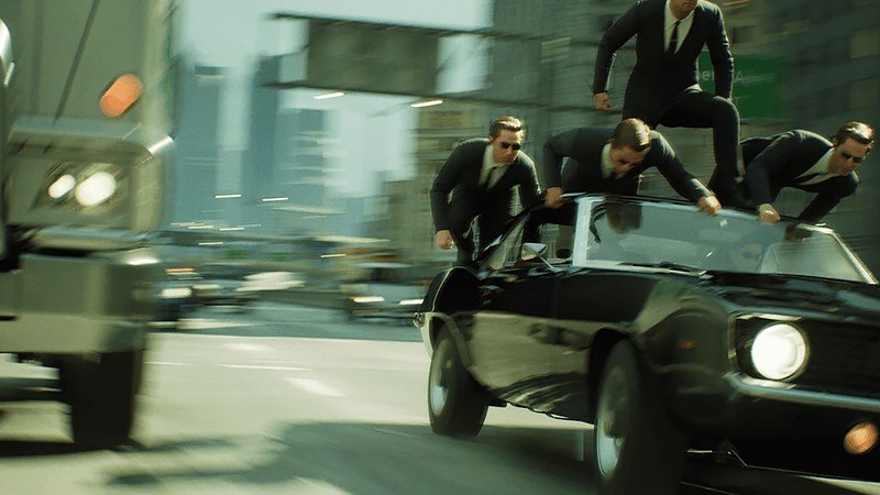 『The Matrix Awakens: An Unreal Engine 5 Experience』のカーチェイス