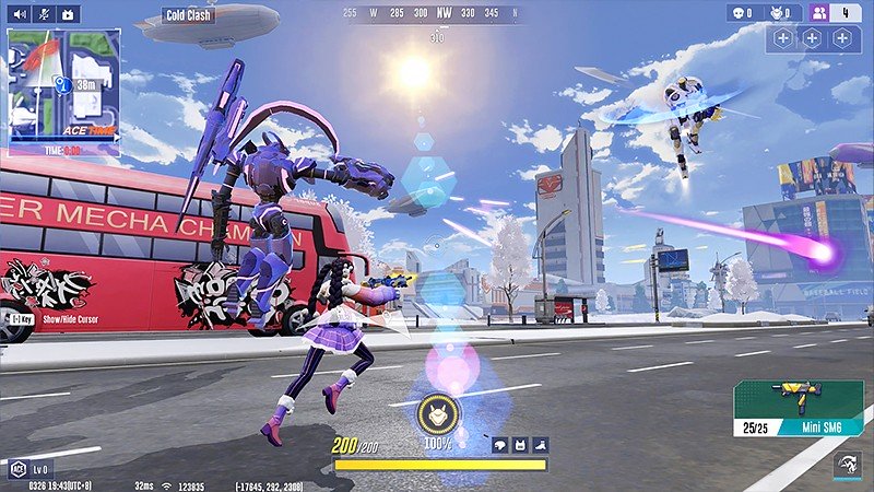 『Super Mecha Champions (機動都市X)』のバトルシーン