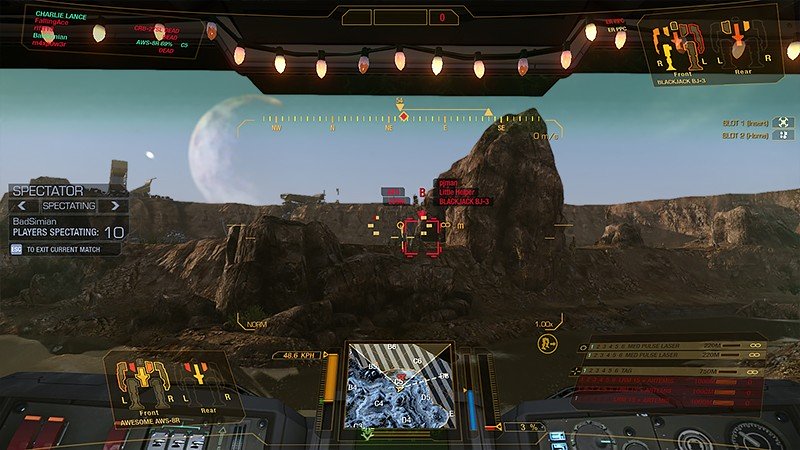 『MechWarrior Online™ Legends』のコクピット視点