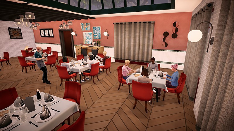 『Chef Life: A Restaurant Simulator』の客席