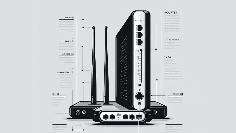 モデムとルーターの概念図