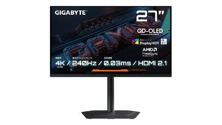 ゲーミング体験を極める！GIGABYTEの新モニター2機種、有機ELの高精細モデルと高速液晶モデルが登場