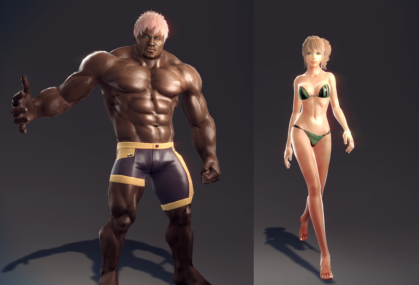 女性キャラクターの艶やかな肉体な