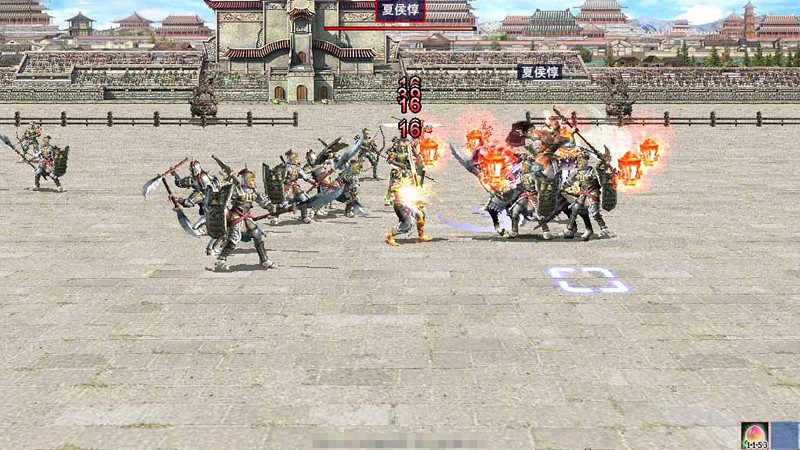 「三国群英伝Online」その武将になれば強力な専用技を使うことができる。