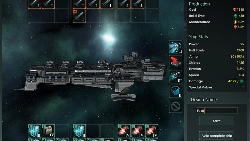 「ステラリス:ユートピア」戦艦の例