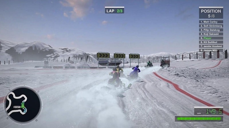 「Snow Moto Racing Freedom」一人称視点の画像