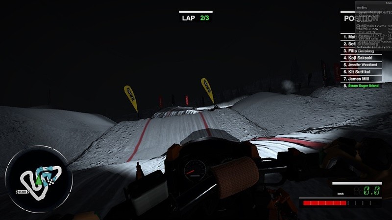 「Snow Moto Racing Freedom」夜間走行の画像