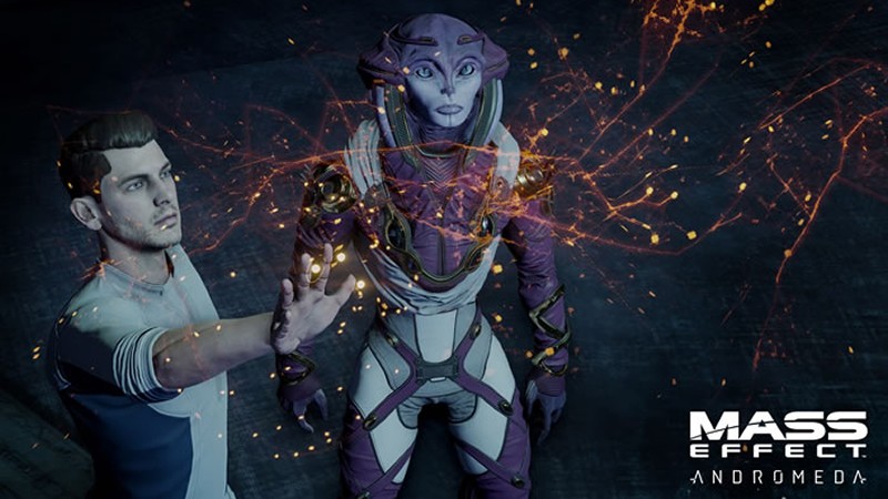 「Mass Effect: Andromeda」異星人と交流する画像