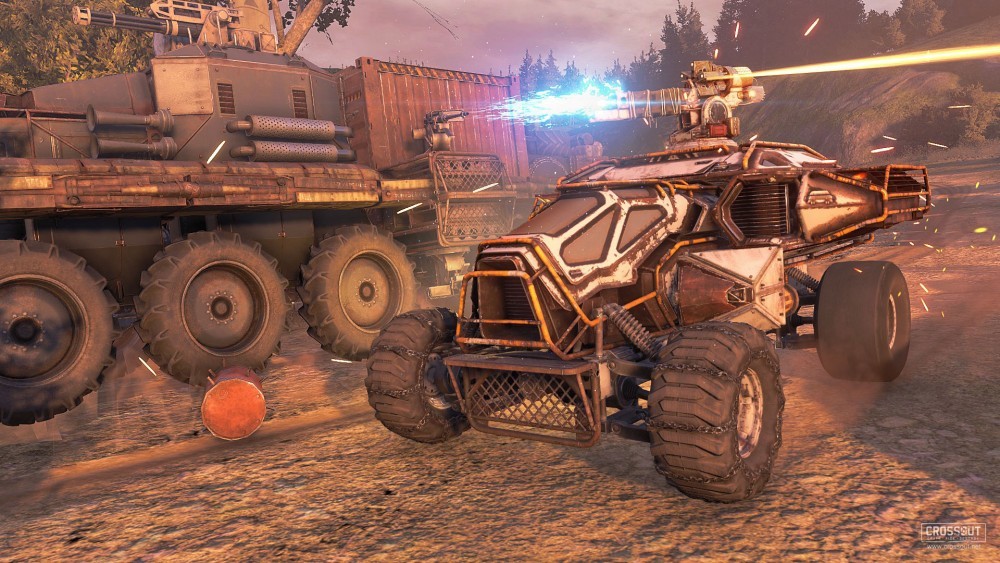 「CROSSOUT」最大4人でチームを組み、襲撃してくるAI操作の敵をチームで協力して撃退していくゲームモード。