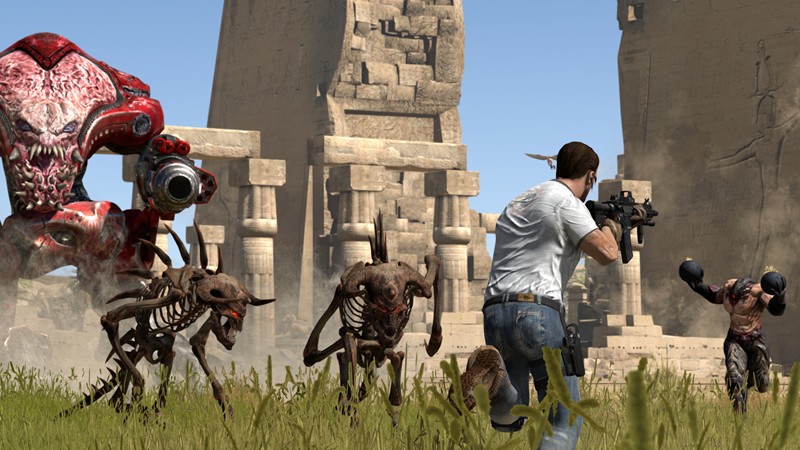 「Serious Sam 3:BFE」細部まで丁寧に描き込まれた説得力のあるグラフィックで展開するのが本作の魅力である。