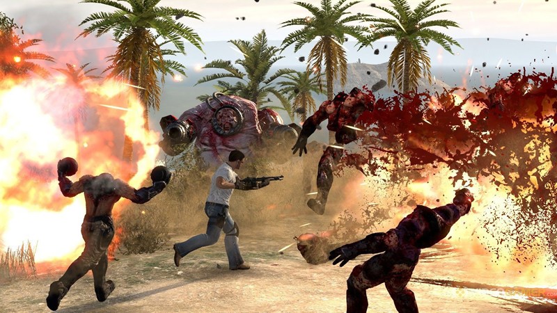 「Serious Sam 3:BFE」敵に近づかれすぎてしまったら近接武器に切り替えるなどの応用力が攻略の鍵となる。