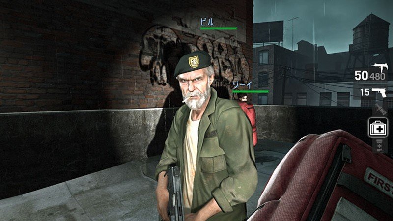 「Left 4 Dead」戦闘経験は豊富で4人の中でも人生経験も豊富なビル。