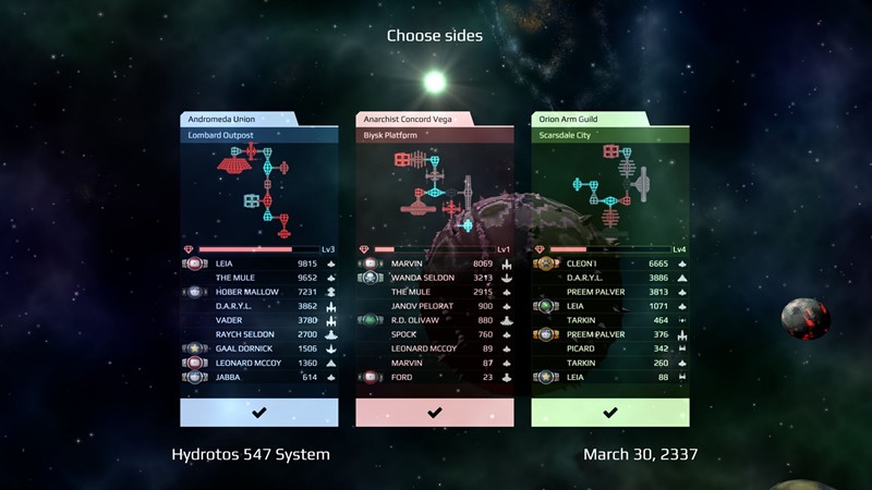 「Starblast」チームモード（Team Mode）