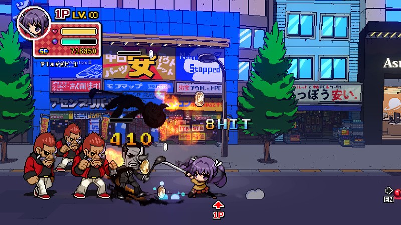 「Phantom Breaker」たくさんの敵を薙ぎ払う爽快感が魅力のベルトアクションだけに協力プレイの盛り上がりも醍醐味のひとつだ。