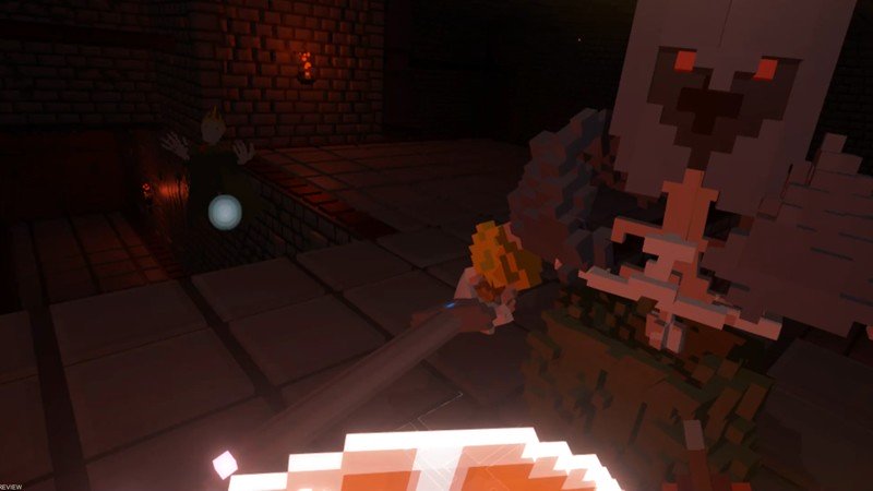 「Dungeons & Treasure VR」敵の攻撃は「盾」をタイミング良く出して跳ね返すこともできる。