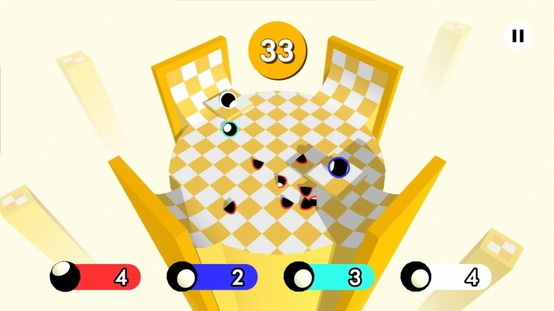 「マーブルレース（Marble Race）」最大４人まで同時に遊ぶことが出来るマルチプレイが用意されている。