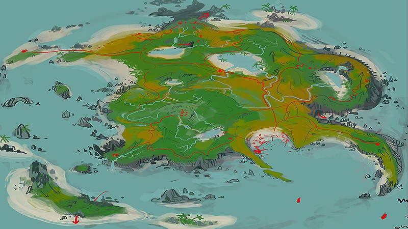 ニュー・ドーンに登場する島のマップ