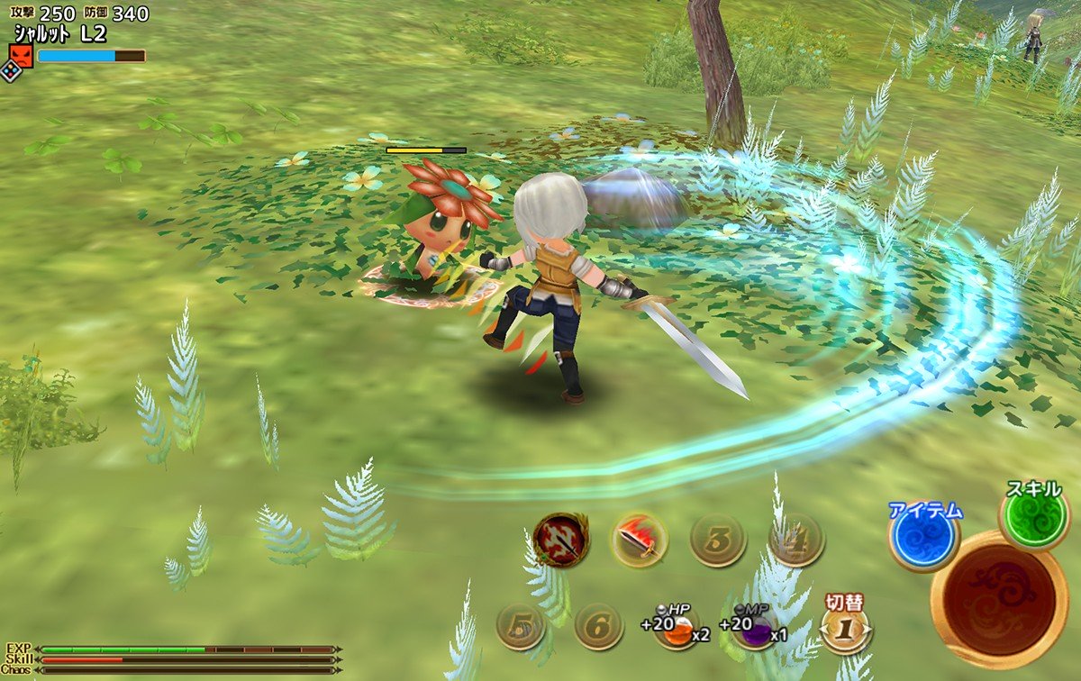 「エレメンタルナイツオンラインR」ねらった敵は逃さない!簡単操作で楽しめるバトルシステム!