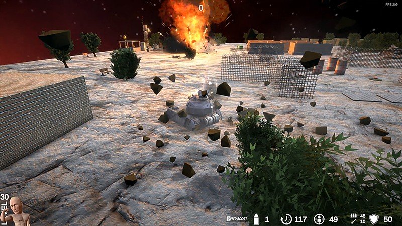 リアルな爆破エフェクトが特徴の『Tank Slam』