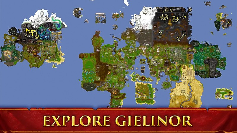 『Old School RuneScape』の世界地図