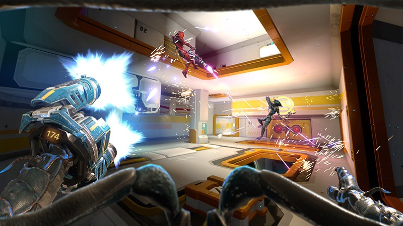 左右の手に異なる武器やアイテムを装備できる『Space Junkies™』