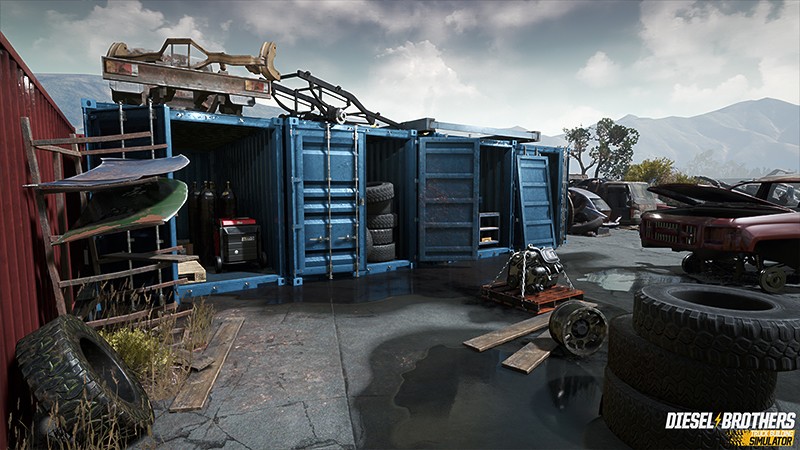 スクラップヤードでパーツを探す『Diesel Brothers: Truck Building Simulator』
