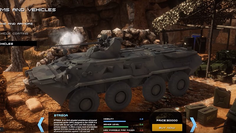 『Hunting fields of Jackals』のBTR80A