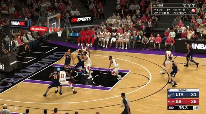 【NBA 2K19】テレビ中継されている本物のバスケに見えるリアルな動き