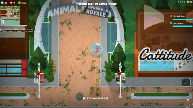 【Super Animal Royale】誰かと出会ったらその場ですぐに戦闘へと移行する