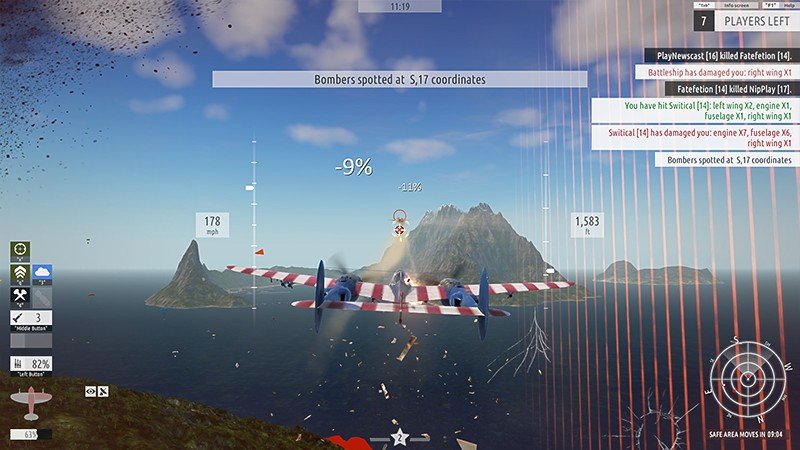 飛行制限区域が発生する『Fighter Royale - Last Ace Flying』