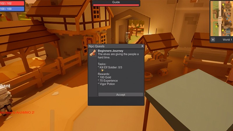 クエストの拡充を図る『ArchMMO 2』