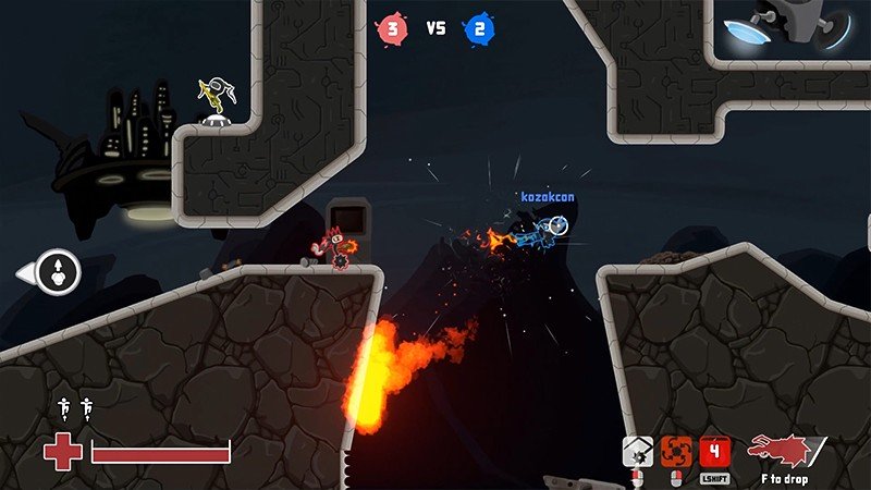 貼り付くアクションが楽しい『StickyBots』