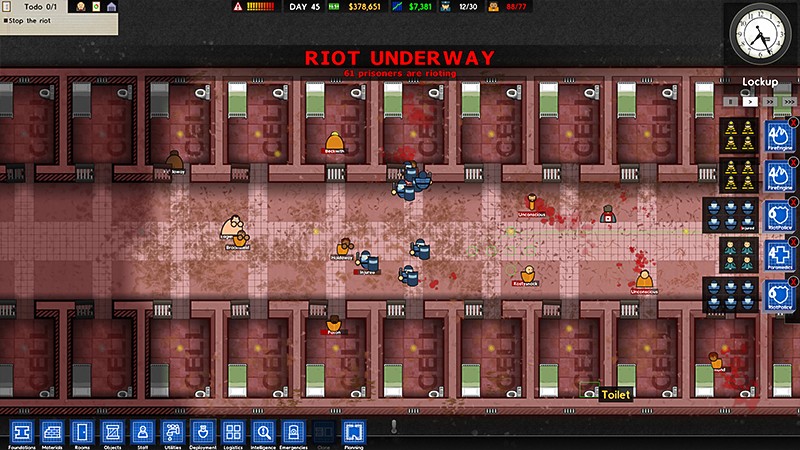 暴動も発生する『Prison Architect』