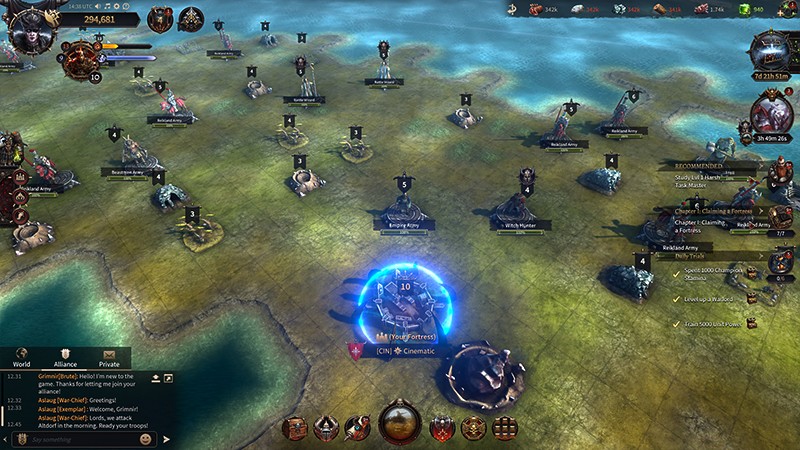 『Warhammer: Chaos And Conquest』のワールドマップ