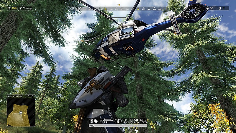 ヘリでの脱出を目指す『Ring of Elysium』