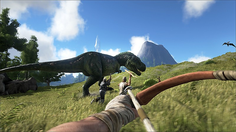 恐竜を手なずけられる『ARK: Survival Evolved』