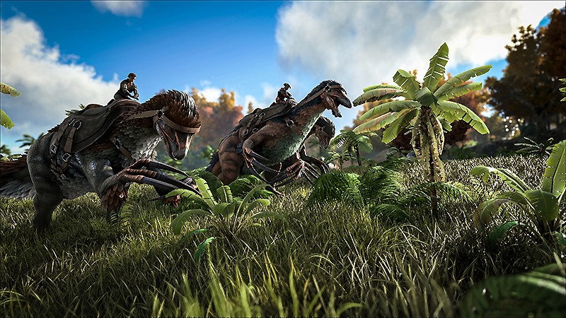 恐竜に乗って移動できる『ARK: Survival Evolved』