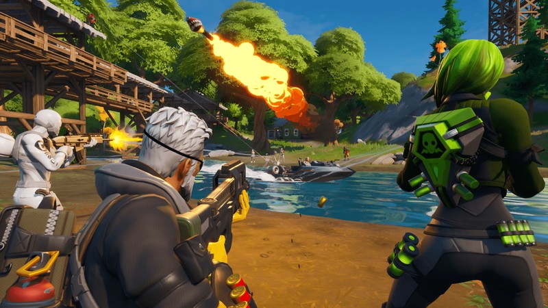 『フォートナイト バトルロイヤル (fortnite battle royale)』敵と出会ったら、いよいよ戦闘開始