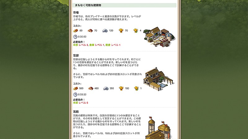 リアルタイムで施設を建造していく『Travian: Legends』