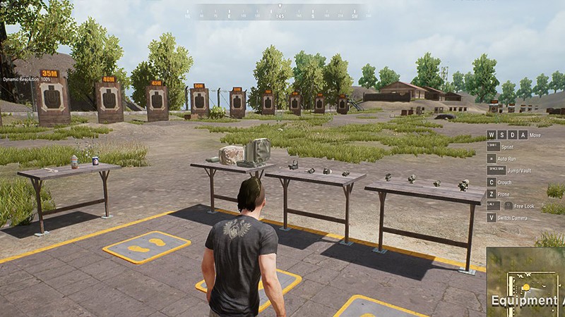 『PUBG LITE』のトレーニングモード