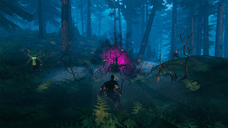 敵とのバトル要素も発生する『Valheim』