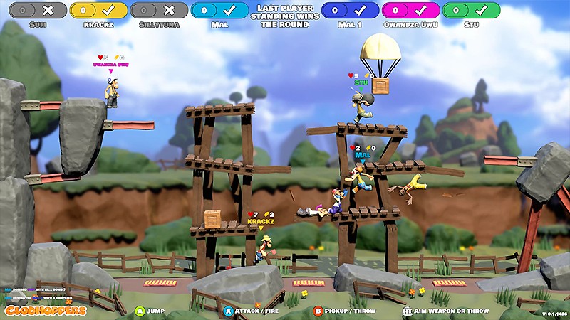 大乱闘バトルを体験できる『Clodhoppers』