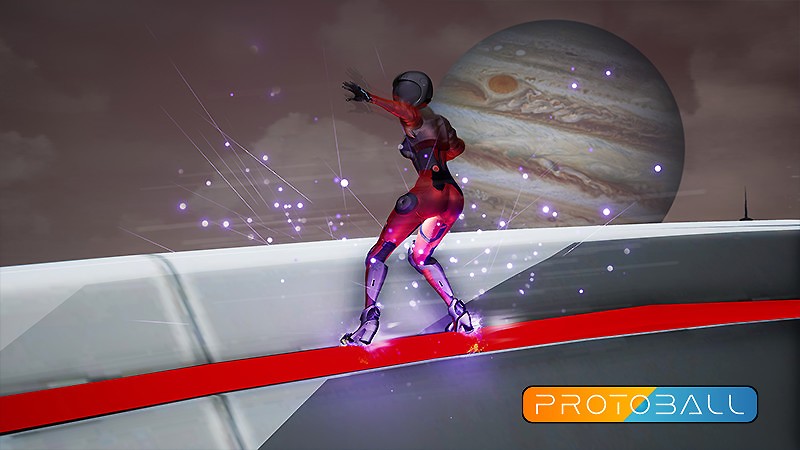 アリーナ内で球技バトルを体験できる『Protoball』