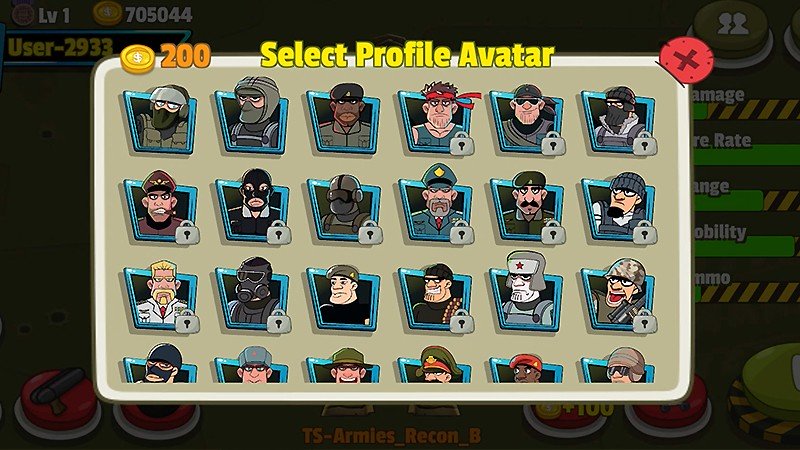 多彩なアバターがある『The Undisputables : Online Multiplayer Shooter』