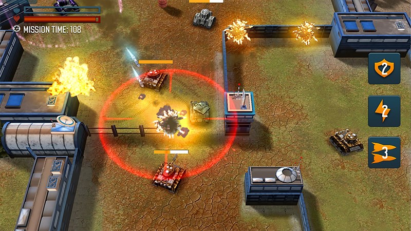 多彩なステージが登場する『Tank Battle Heroes』