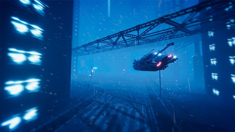 豊富なロケーションが登場する『Hovercars 3077: Underground racing』