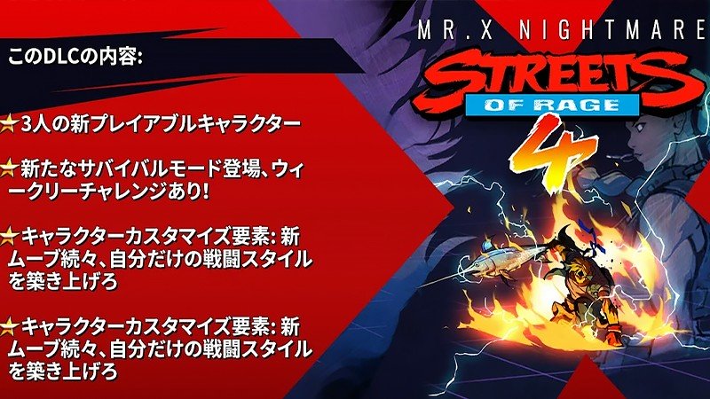 『ベア・ナックルIV』専用のDLC